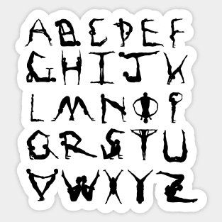 Acro Yoga - Alphabet Sticker